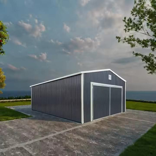 Hot Sales Outdoor Home Metal Iron Sheet Container Steel Frame Garage for Car Parking Storage Car Shelter Carport